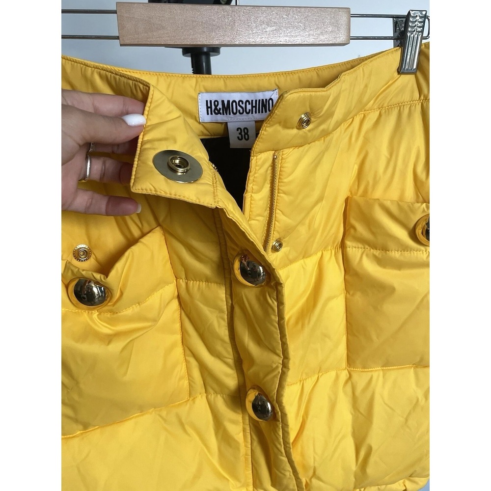 Moschino H&M by Jeremy Scott‎ Yellow Puffy Skirt EU 38/US 6 A2 - Picture 8 of 12